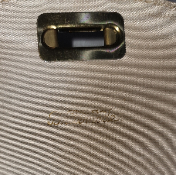 B. TIHMODE Vintage 60s Brocade Satin Clutch – Rare Geometric Evening Purse - Picture 4 of 15